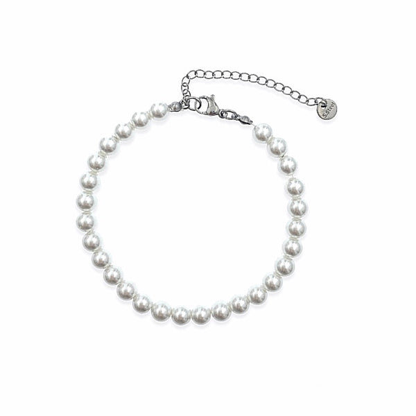 SODA - bracciale perle - bianco e acciaio