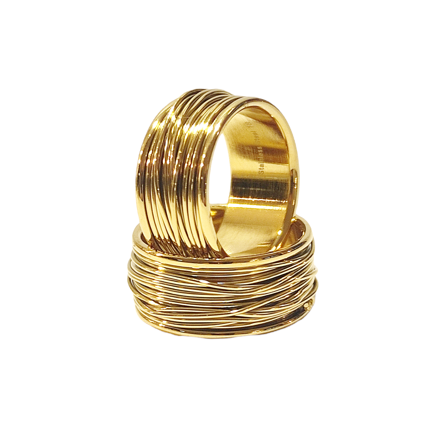 Soda - Gold braided wire ring