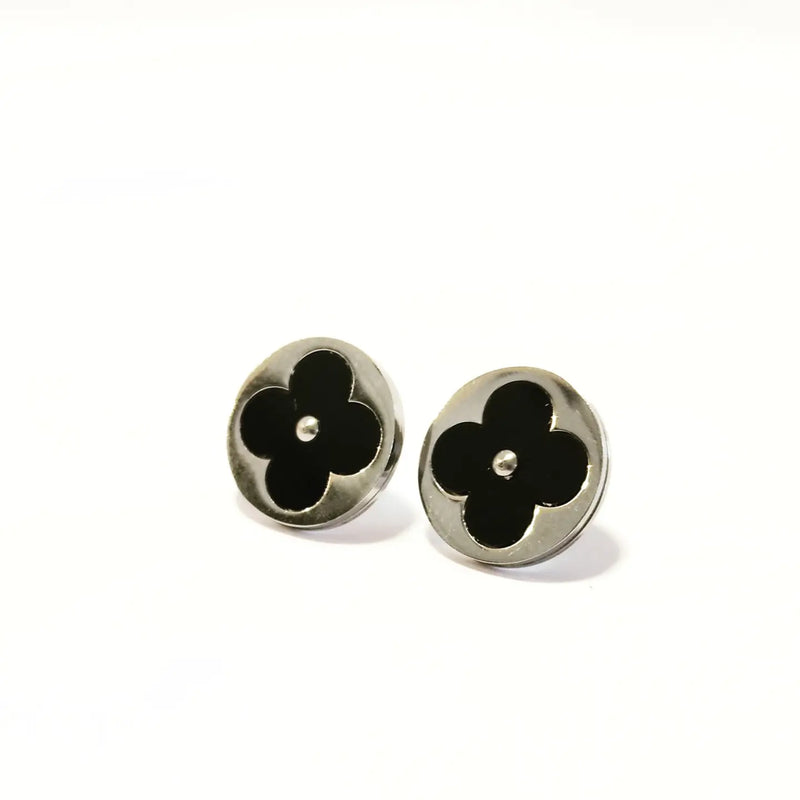 SODABIJOUX - Louis Steel Earrings - steel flower