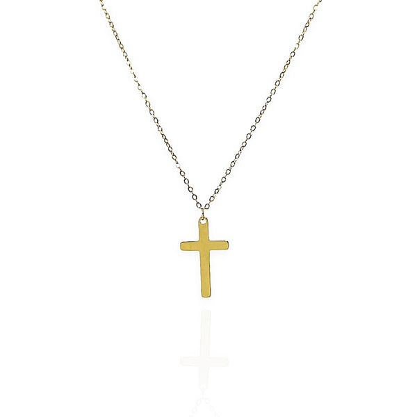 SODA - small steel cross necklace