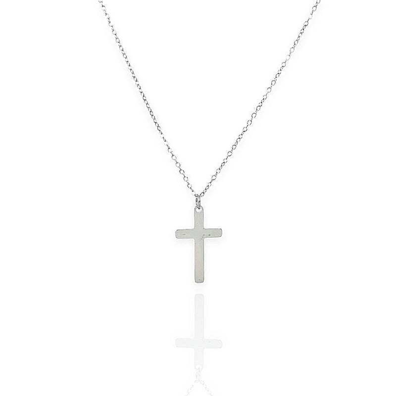 SODA - small steel cross necklace