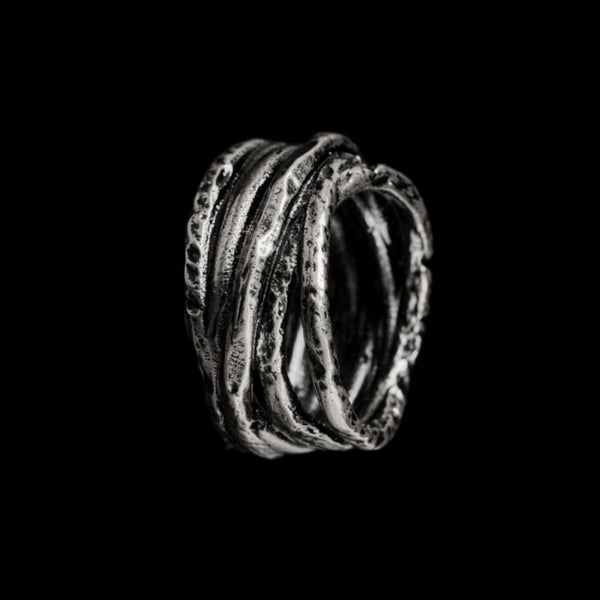 SODA - Aged silver FILAMENT RING
