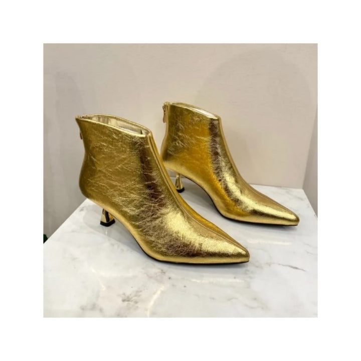 Soda Shoes - eco leather and lycra ankle boot - Gold
