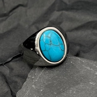 SODA - Turquoise oval stone ring