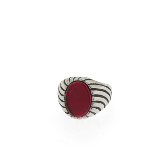 Soda - Oval stone ring - Red