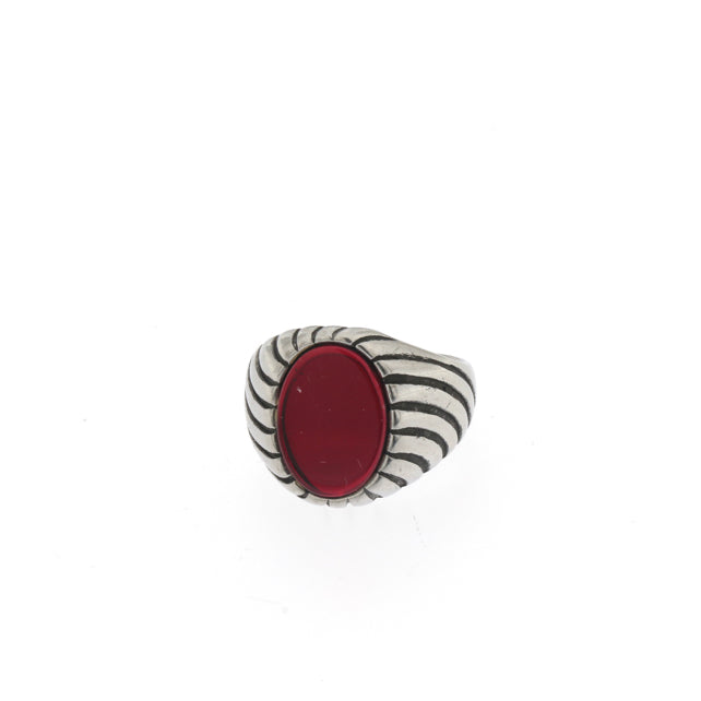Soda - Oval stone ring - Red