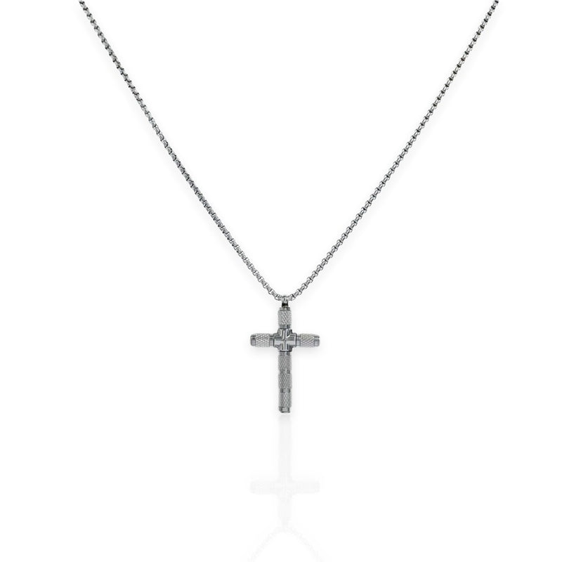 SODA - steel necklace - cross