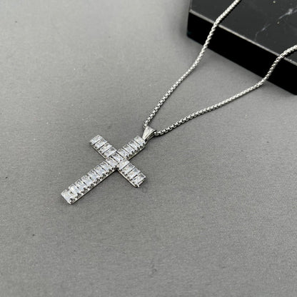 SODA - steel necklace set with stones - cross