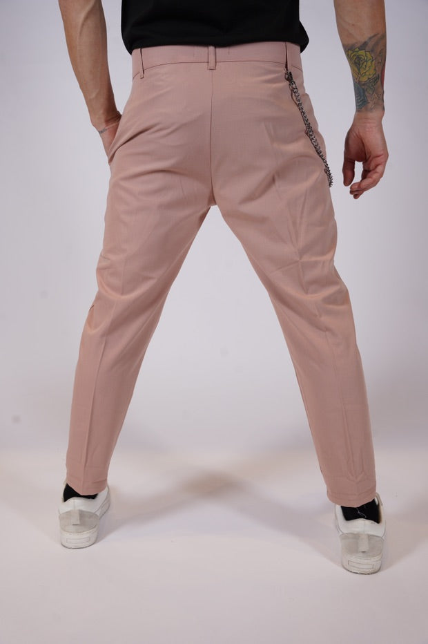LIBERTY - pantalone pinces Carrot - rosa