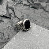 SODA - Black tourmaline stone ring