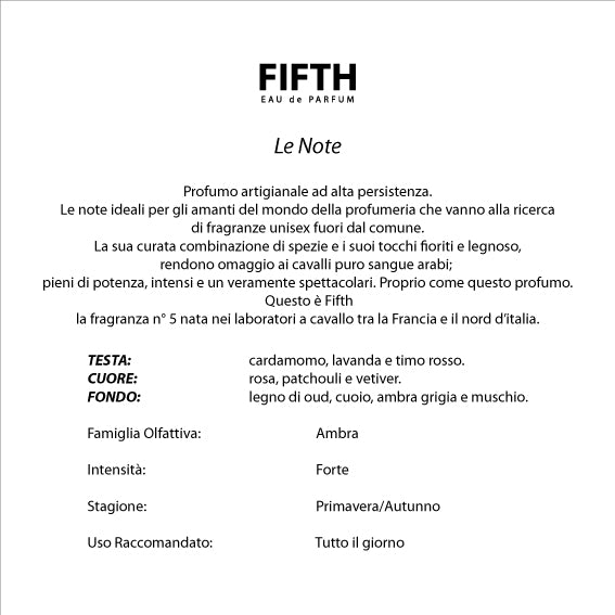 FIFTH - Unisex Perfume 50ml