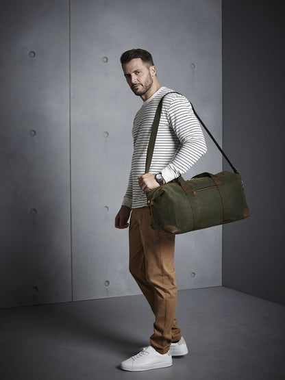 SODA - Heritage Waxed Canvas Duffle Bag - military green