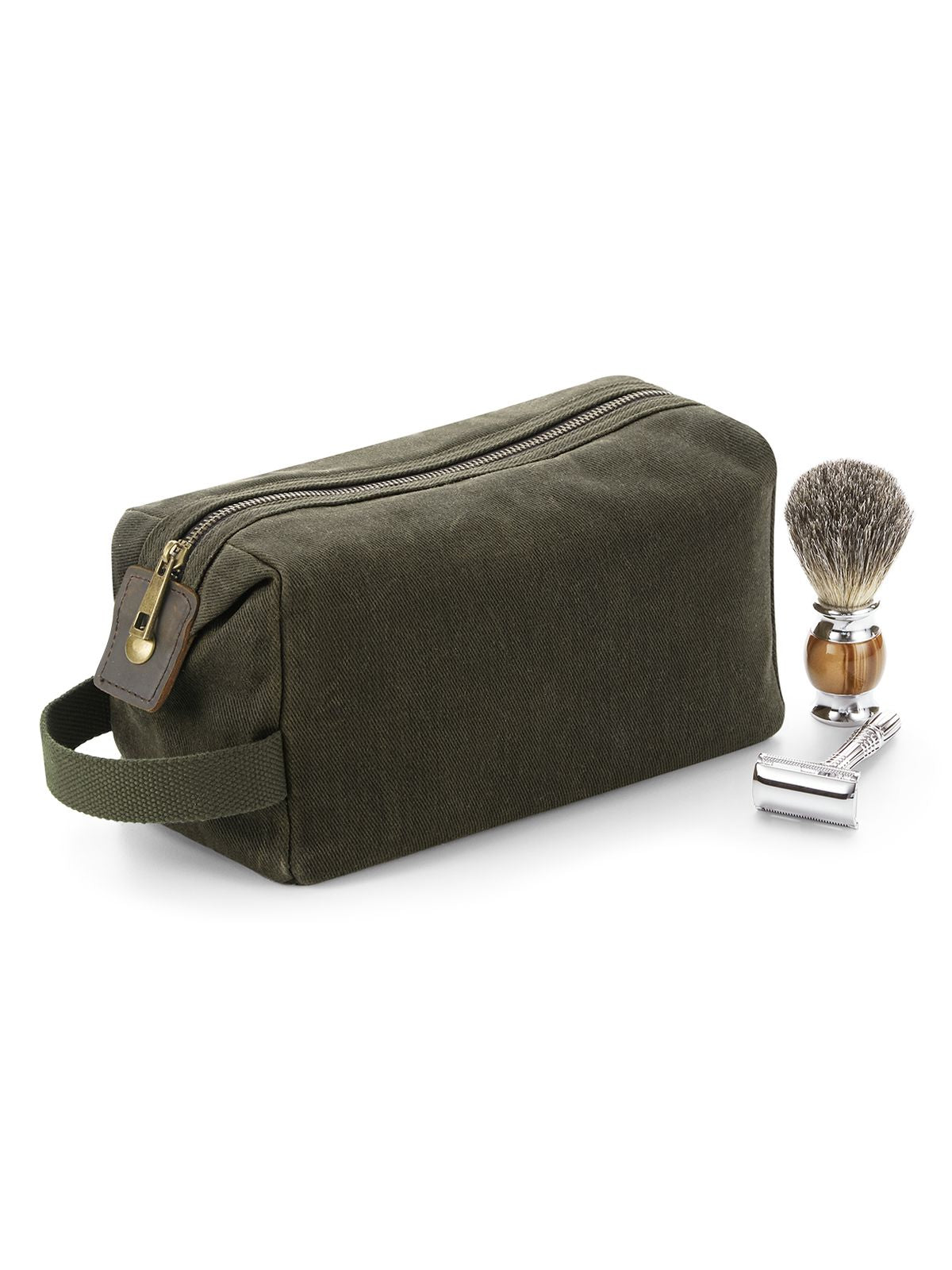 SODA - Heritage Waxed Canvas wash bag - military green