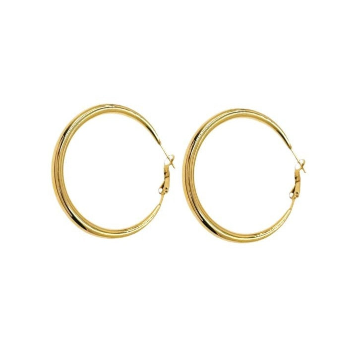 SODABIJOUX - Steel earrings - asymmetrical domed