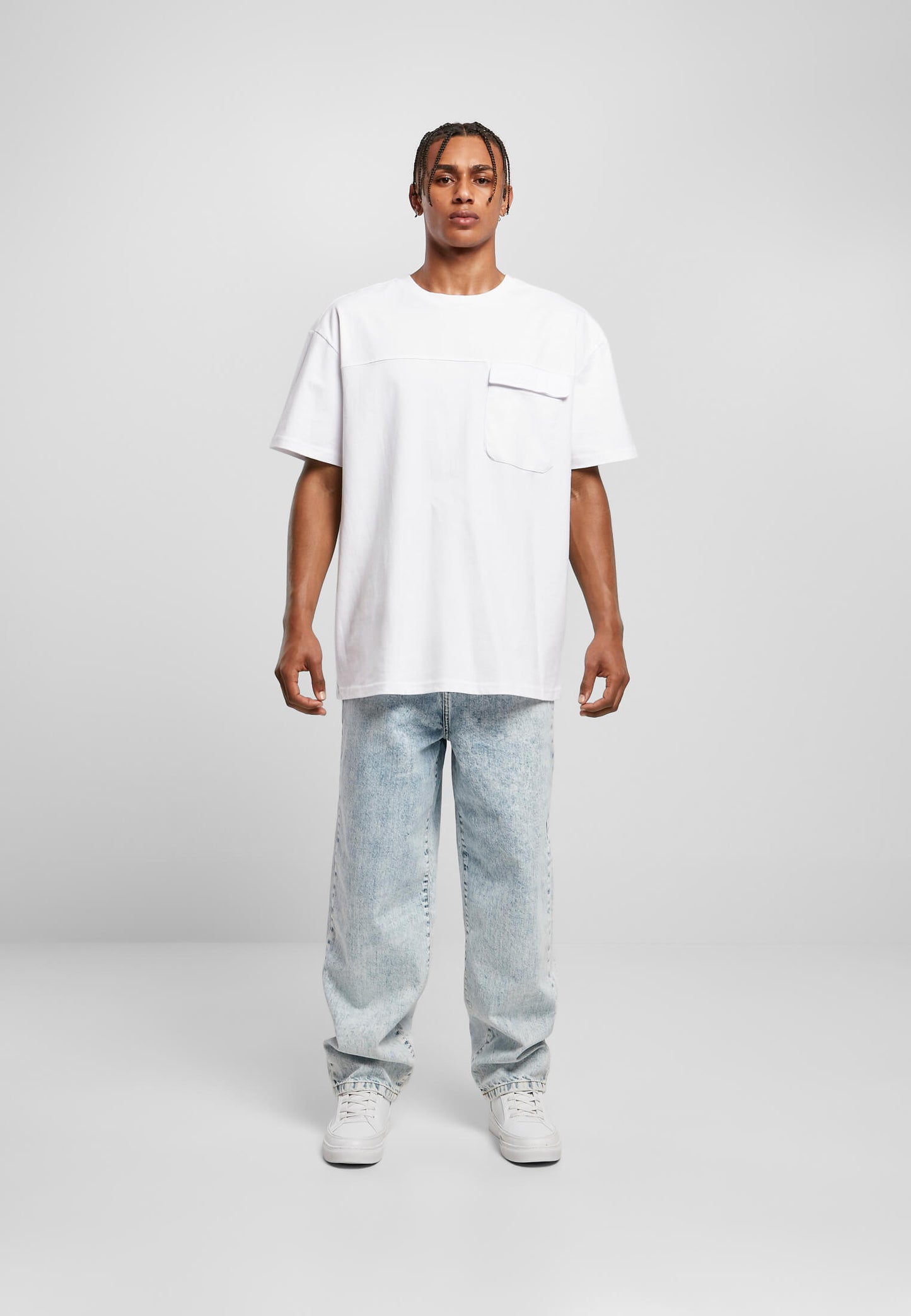 URBAN CLASSIC - Oversize Big Flap Pocket Tee T-shirt - White