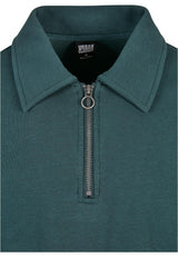 Urban Classic - Felpa 80's Shirt Collar Crew - bottlegreen