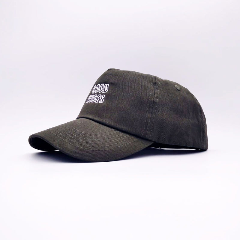 Soda StudioGood Vibes Baseball Cap - Army/white