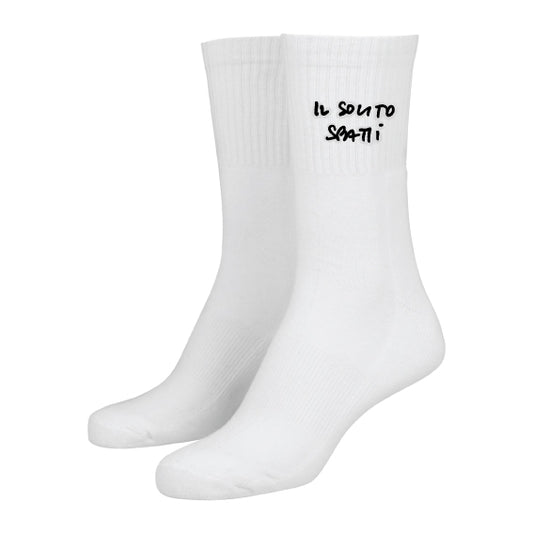 SODA STUDIO - Sponge sock embroidered with the usual bang - Black