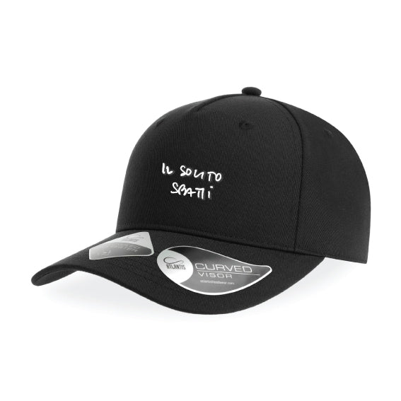 SODA STUDIO - Baseball Hat Embroidered the usual bang - Black
