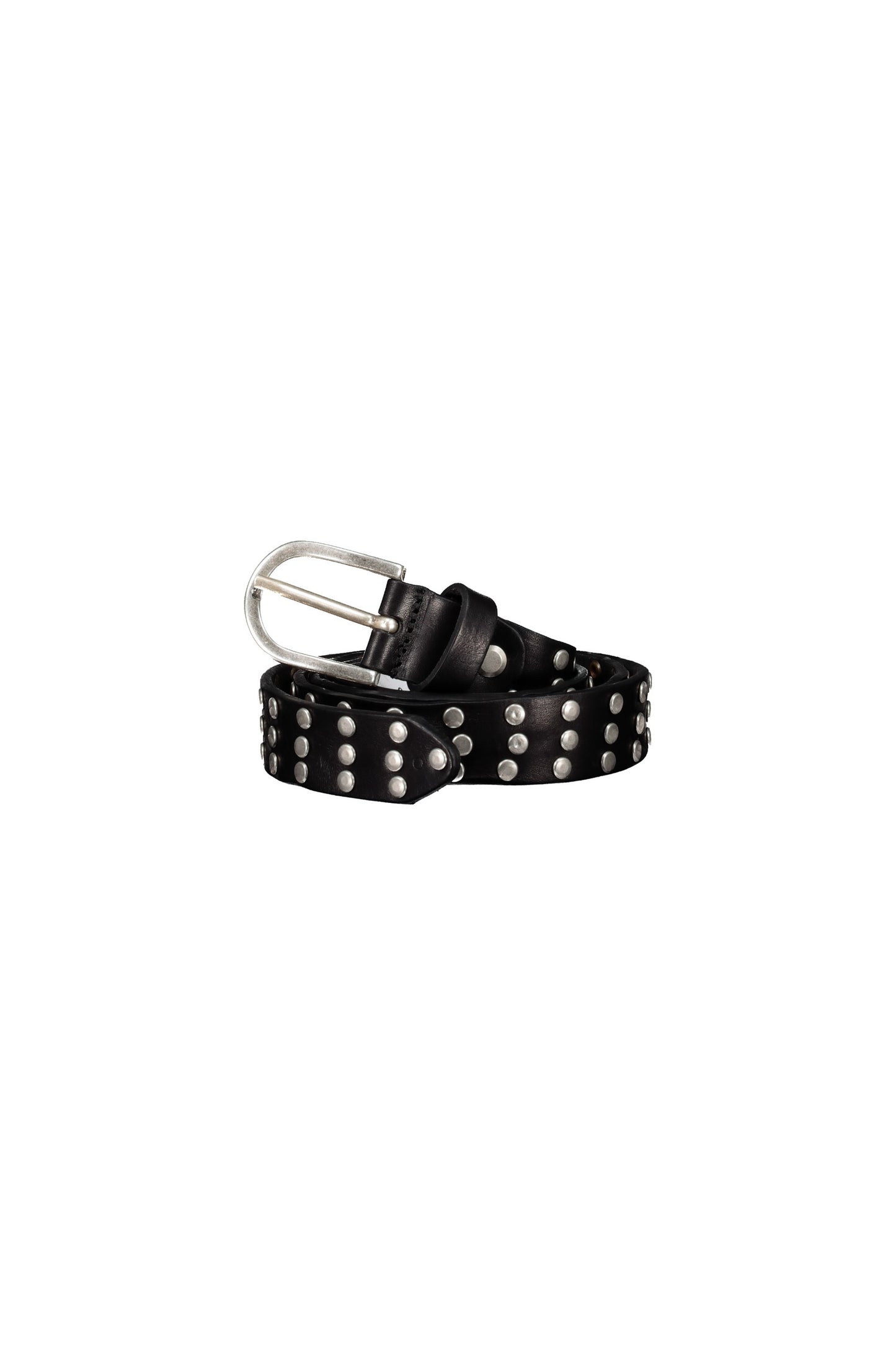 SODA - 25 mm genuine leather studded belt - black 