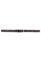 SODA - 25 mm genuine leather studded belt - black 