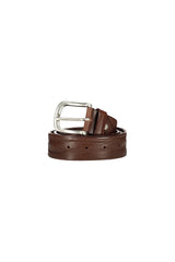 SODA - Genuine leather belt 35 mm - light brown 