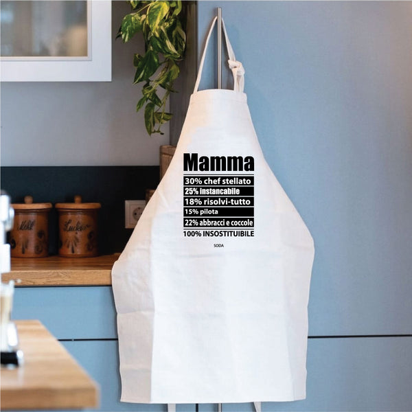 SODA - MOTHER'S DAY apron - 100% irreplaceable - white