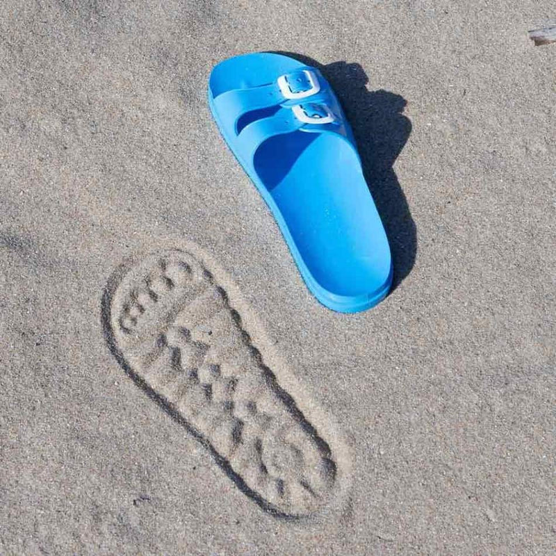 MEDUSE - mambo recycled rubber slipper - cyan